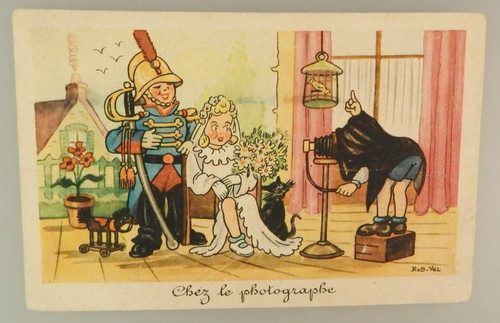 Postkarte karikatur thema - postkarte,